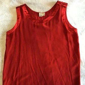 Neiman Marcus Red Silk Tank, Sz. M